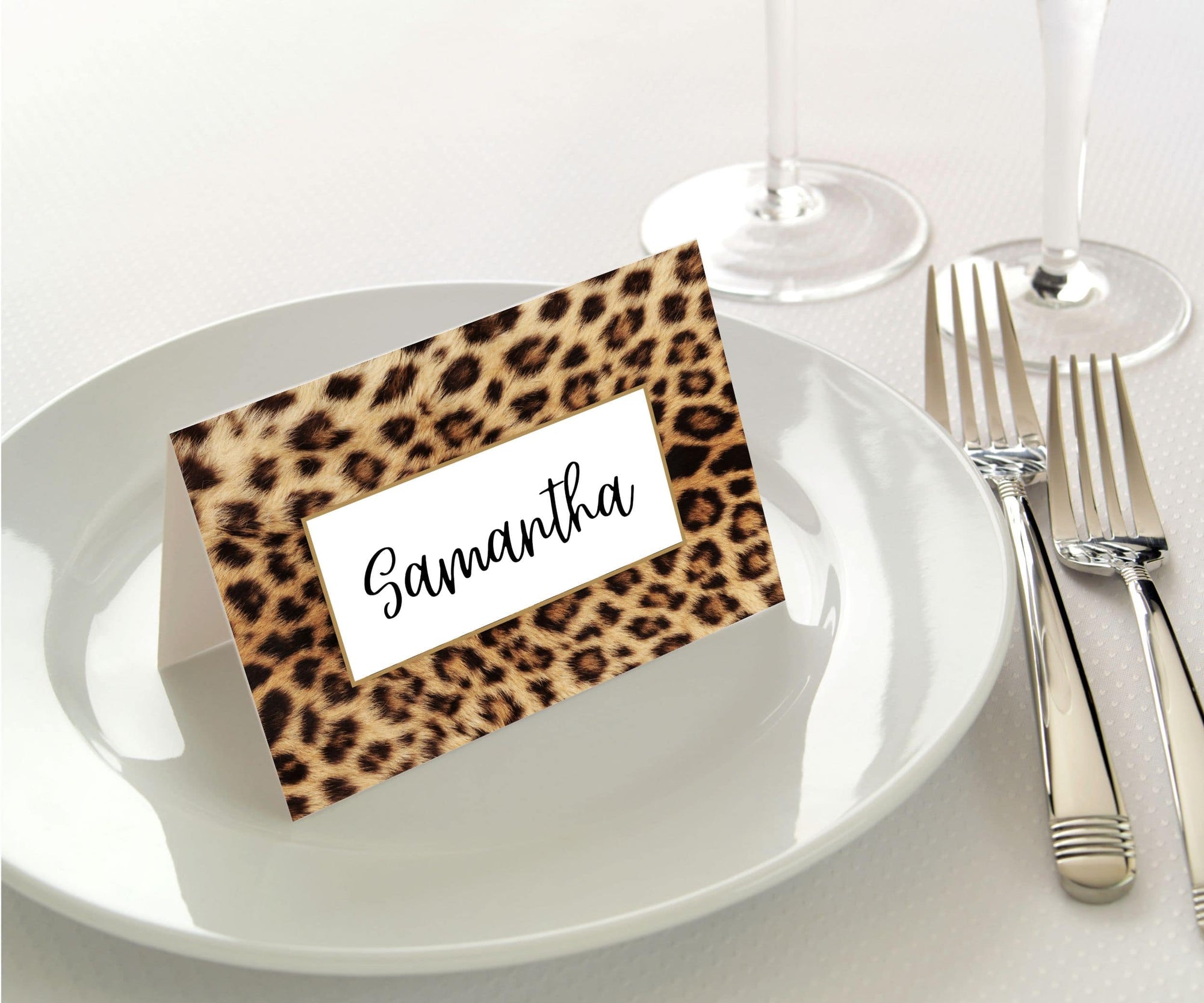 Manor Road Leopard Place Cards 45Pk (Case of 2)